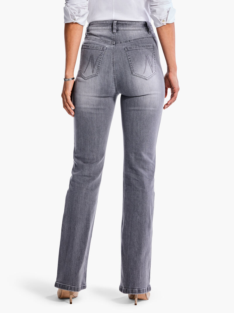 Woman Wears NZ Denim 31" High Rise Boot Cut Jeans image number 3