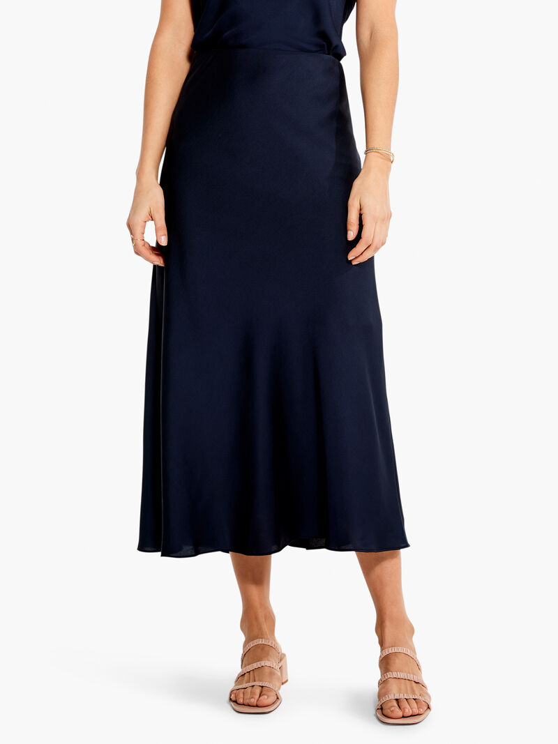 Woman Wears Crepe Slip Skirt image number 0