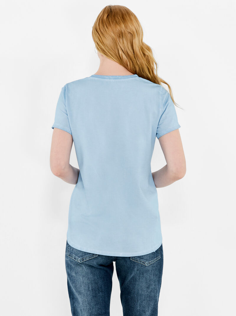 NZT Short Sleeve Shirt Tail Crew Neck Tee image number 2
