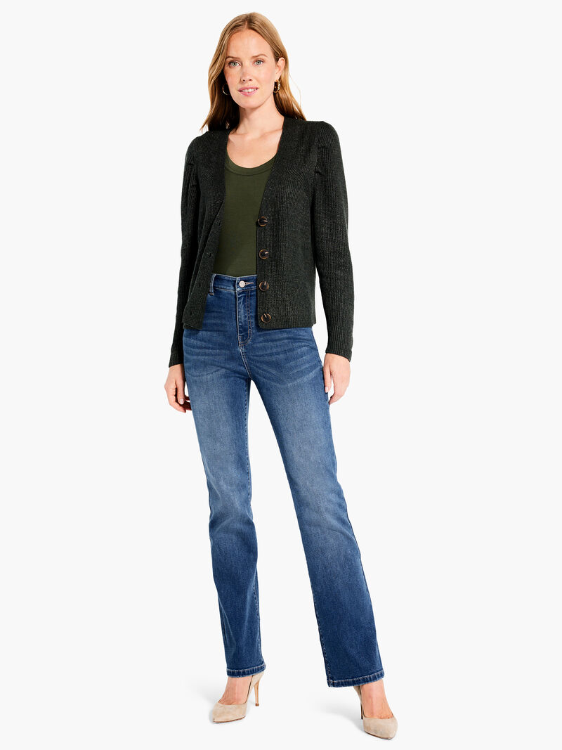 Woman Wears Femme Shaker Knit Cardigan image number 3
