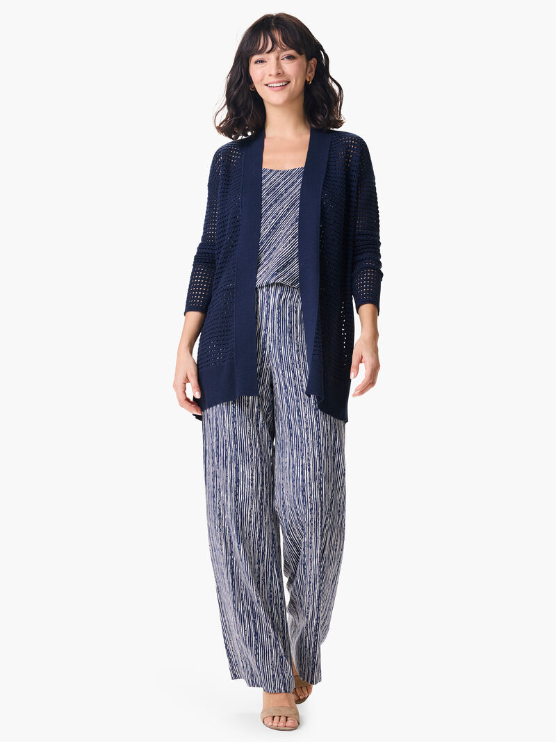 Woman Wears Moonlight Mesh Cardigan image number 1