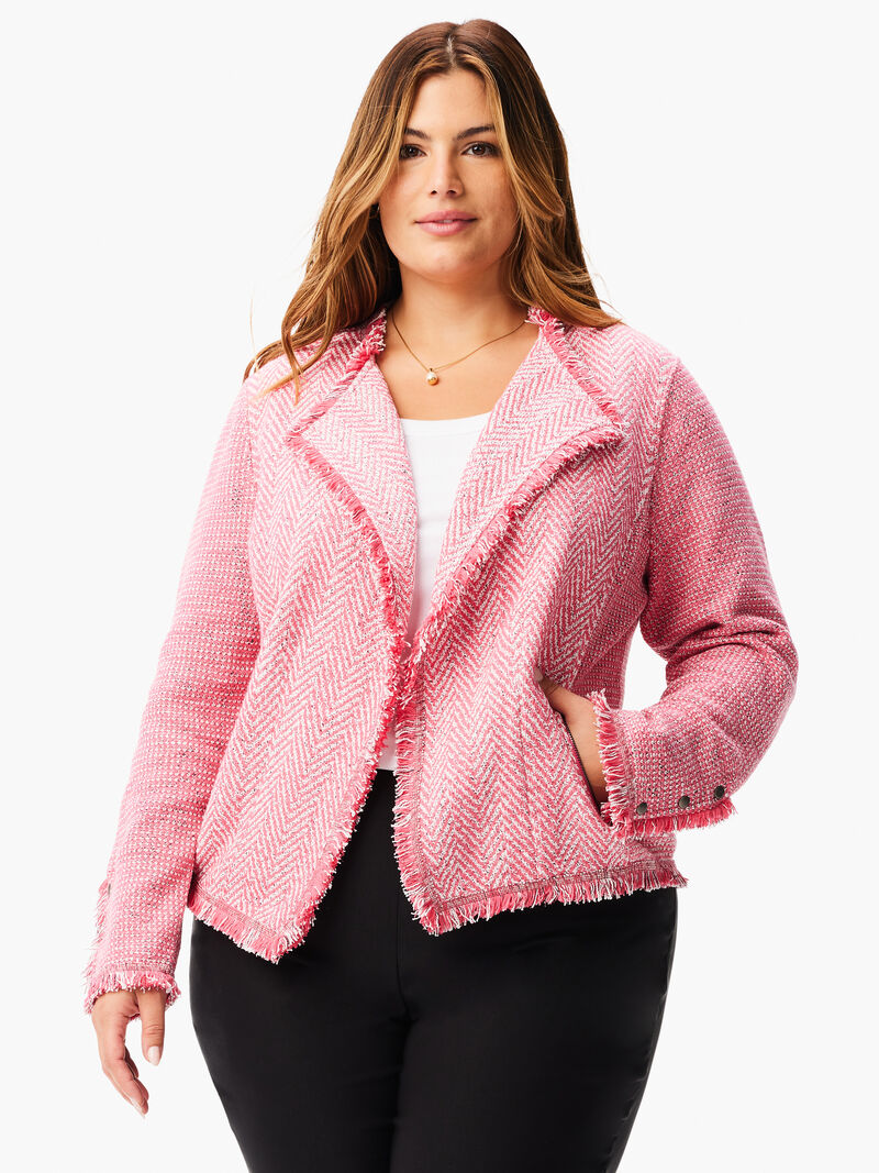 Fringe Mix Knit Jacket