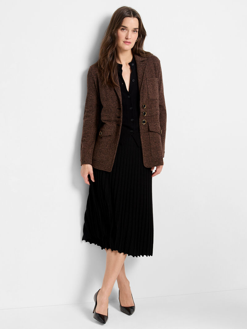 Woman Wears Editor Knit Blazer image number 2