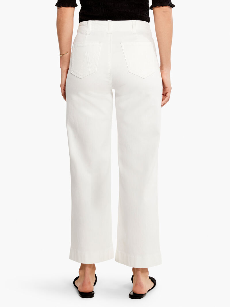 Woman Wears NZ Denim Mid Rise Wide-Leg Crop Jean image number 3
