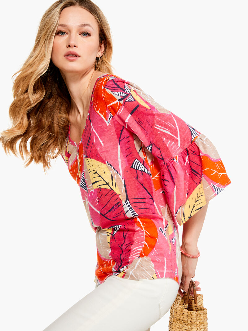 
                    Feather Leaves Top