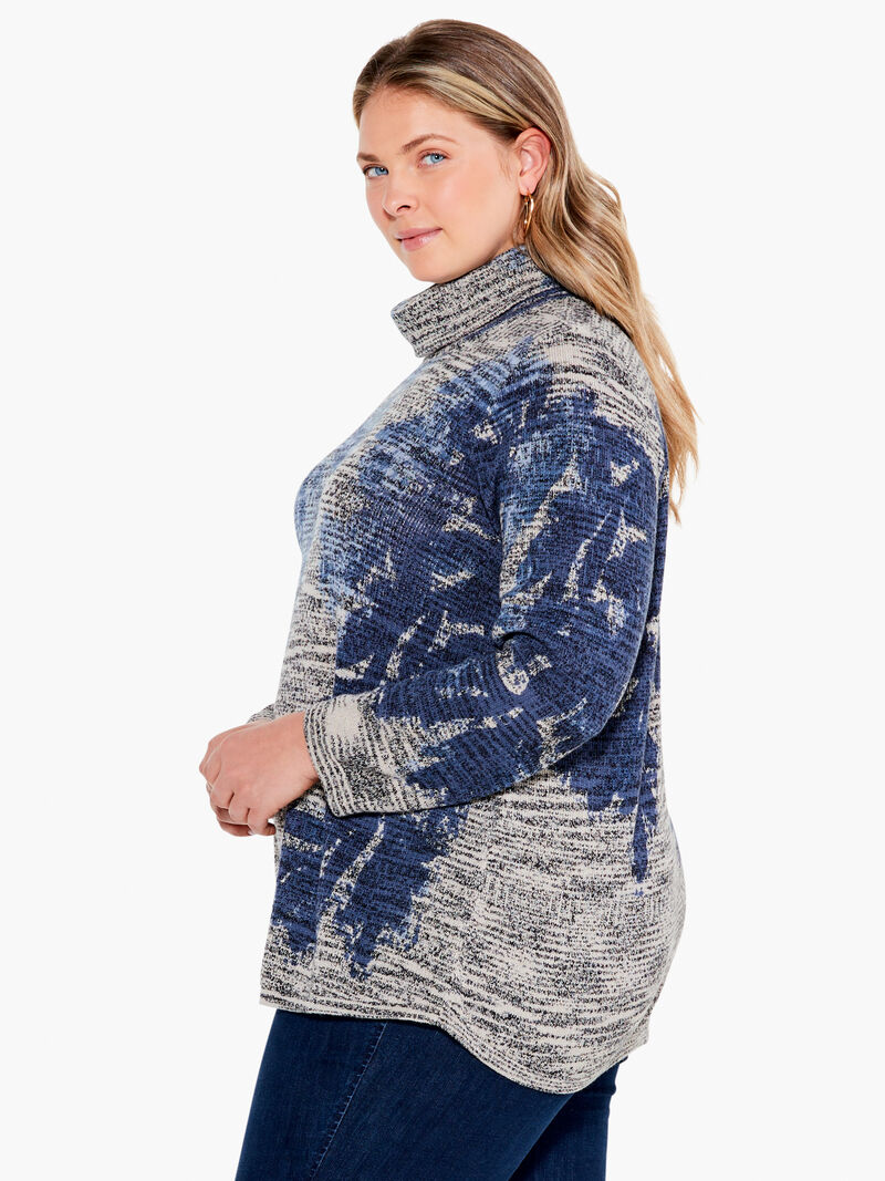 Woman Wears Shadow Mix Sweater image number 1