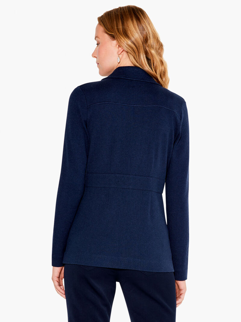 Woman Wears Editor Knit Blazer image number 2