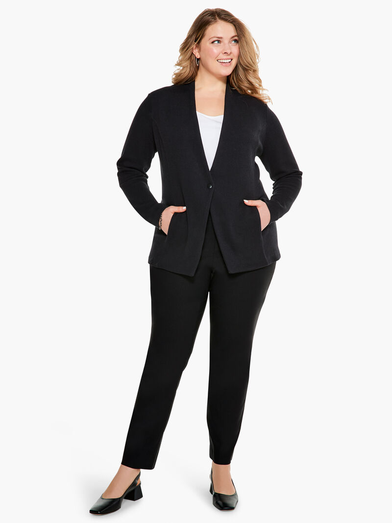 Woman Wears Wonderstretch Straight Pant image number 2