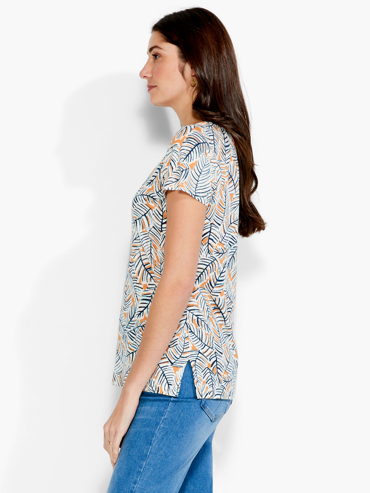 NZT Palm Short Sleeve V Tee