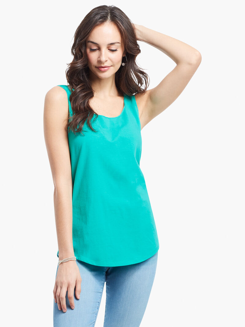 Woman Wears Shirt Tail Perfect Tank image number 0