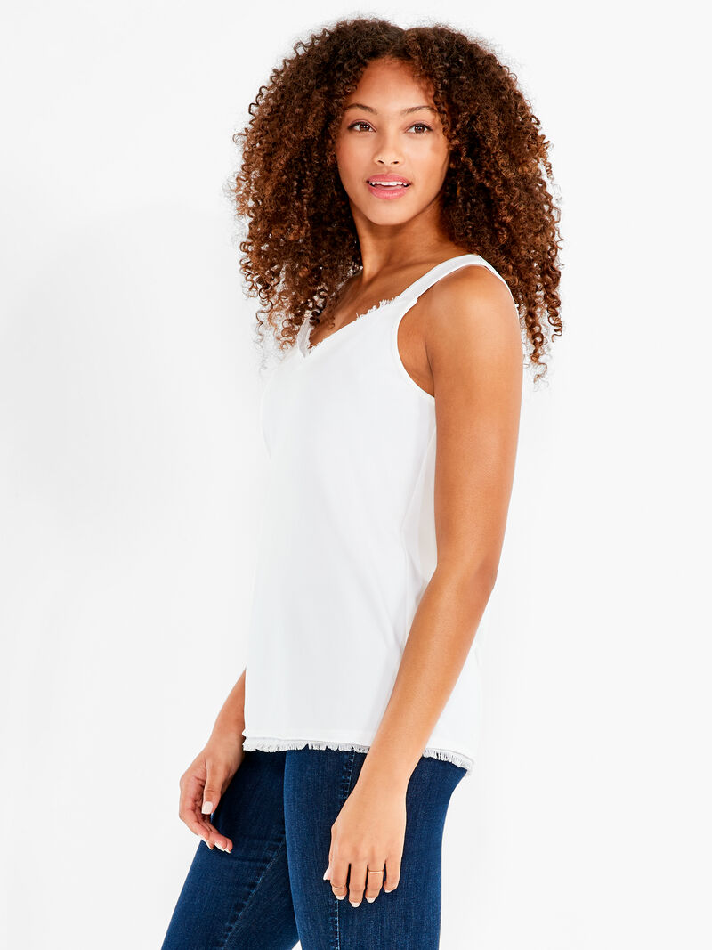 Woman Wears NZT T-Shirt Fringe Cami image number 1