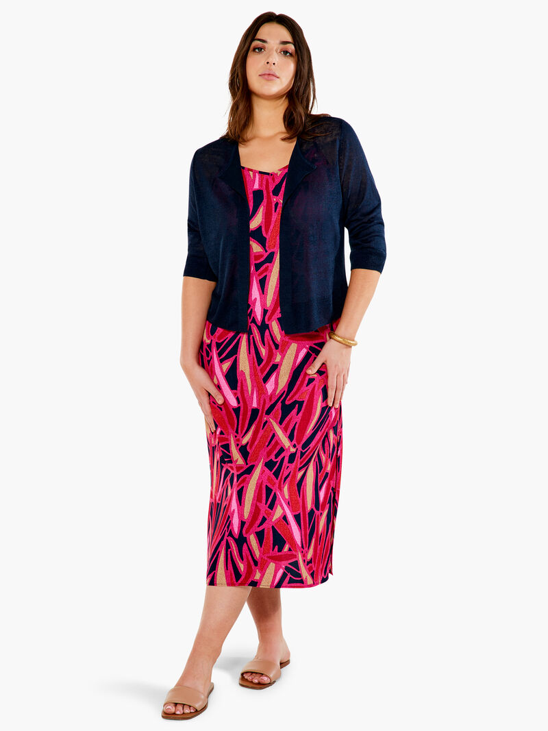 Woman Wears Sunset Jungle Slip Dress image number 3