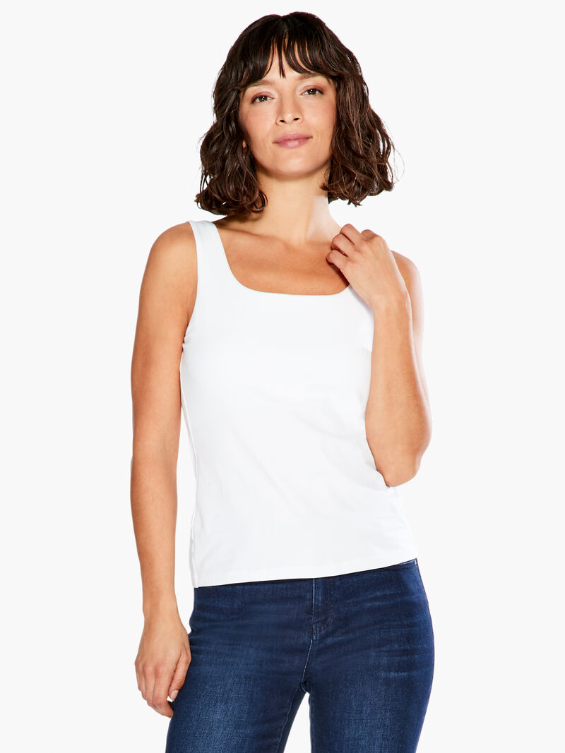 Bras N Things Rib Tank with Shelf Bra - Eggshell