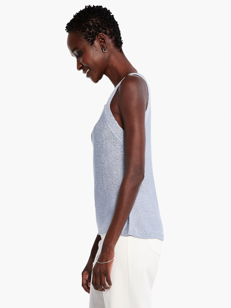 Woman Wears Sequin Tank image number 1