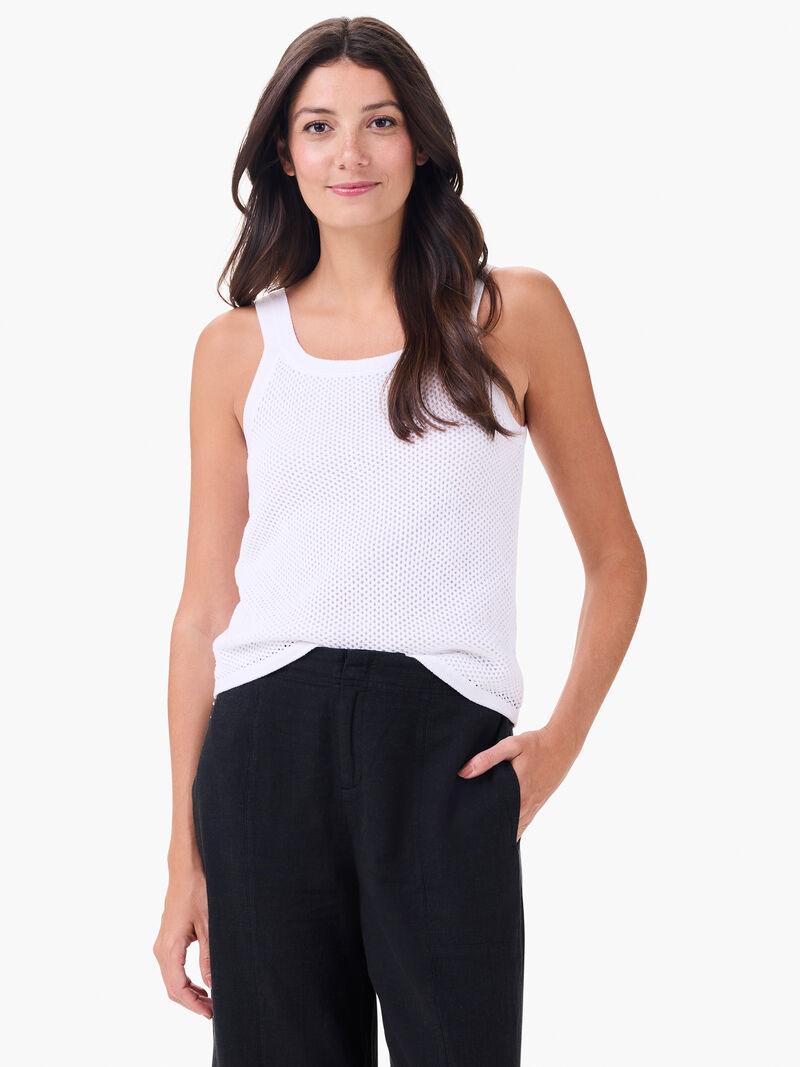 Woman Wears Mesh Stitch Tank image number 0