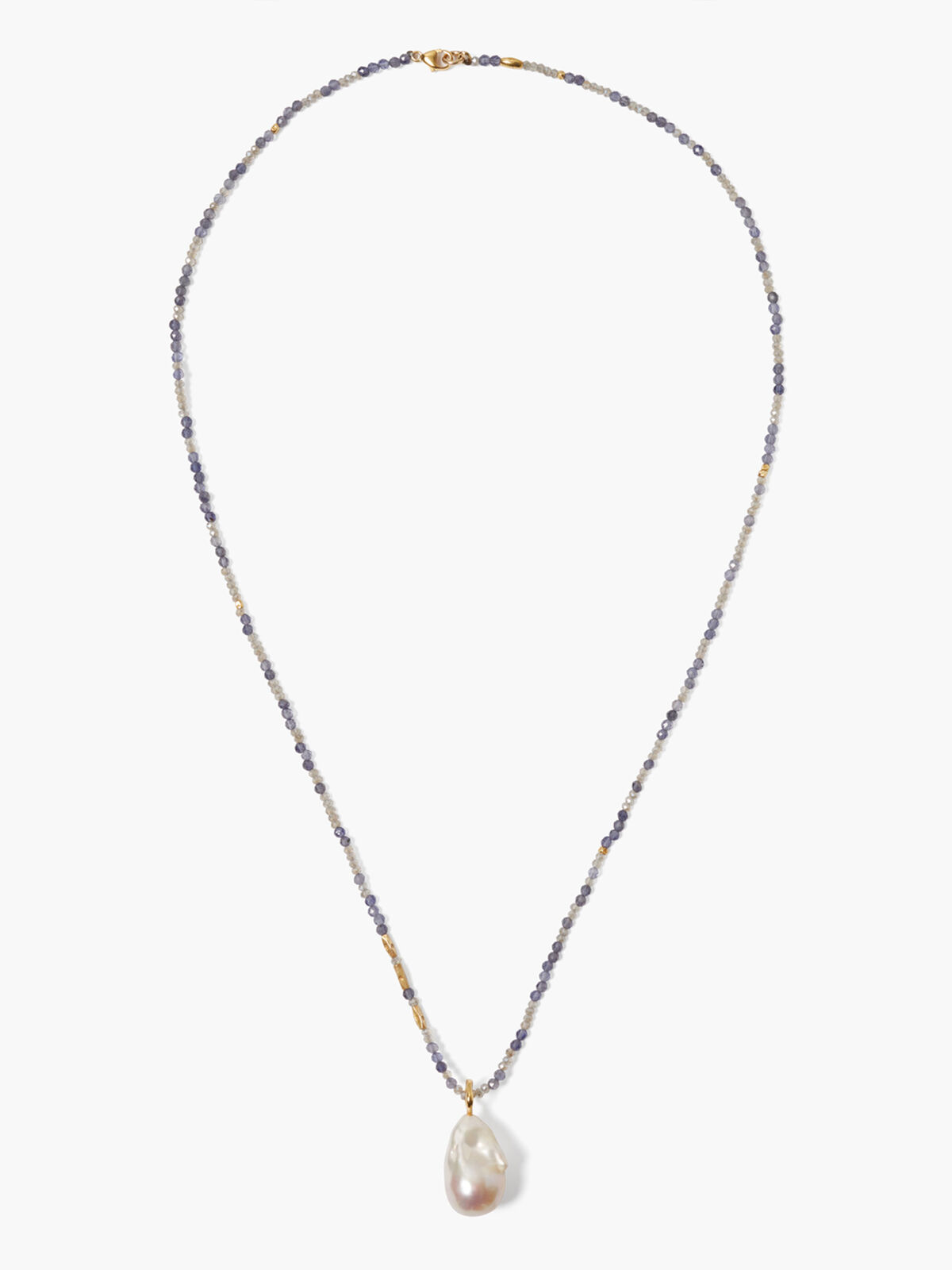 Chan Luu - Pearl Iolite Beaded Necklace