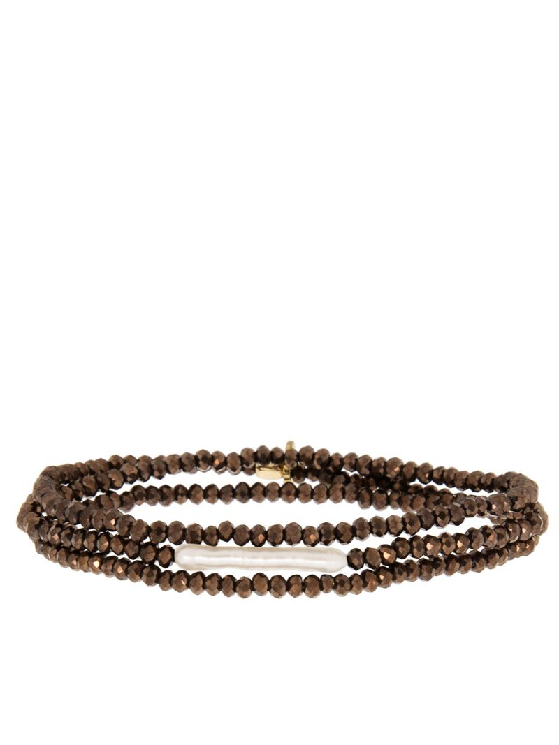 Woman Wears Marlyn Schiff - Stretch Bracelet With Pearl image number 0