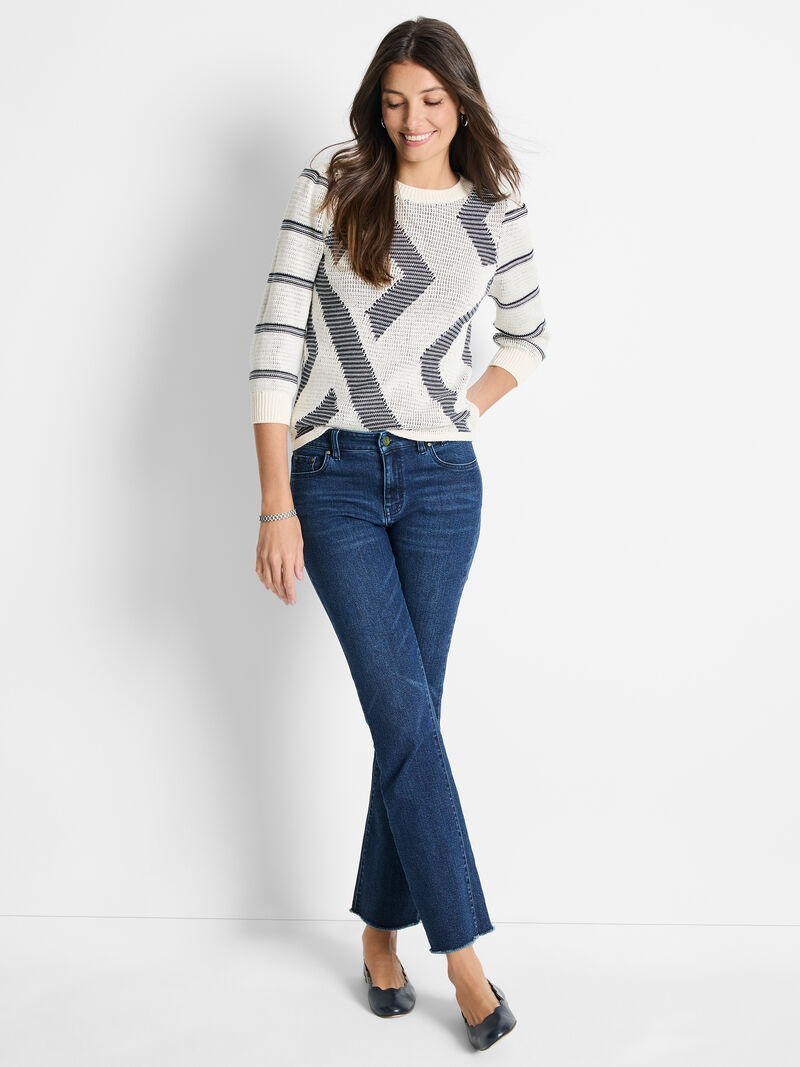 Woman Wears This And That Sweater image number 1