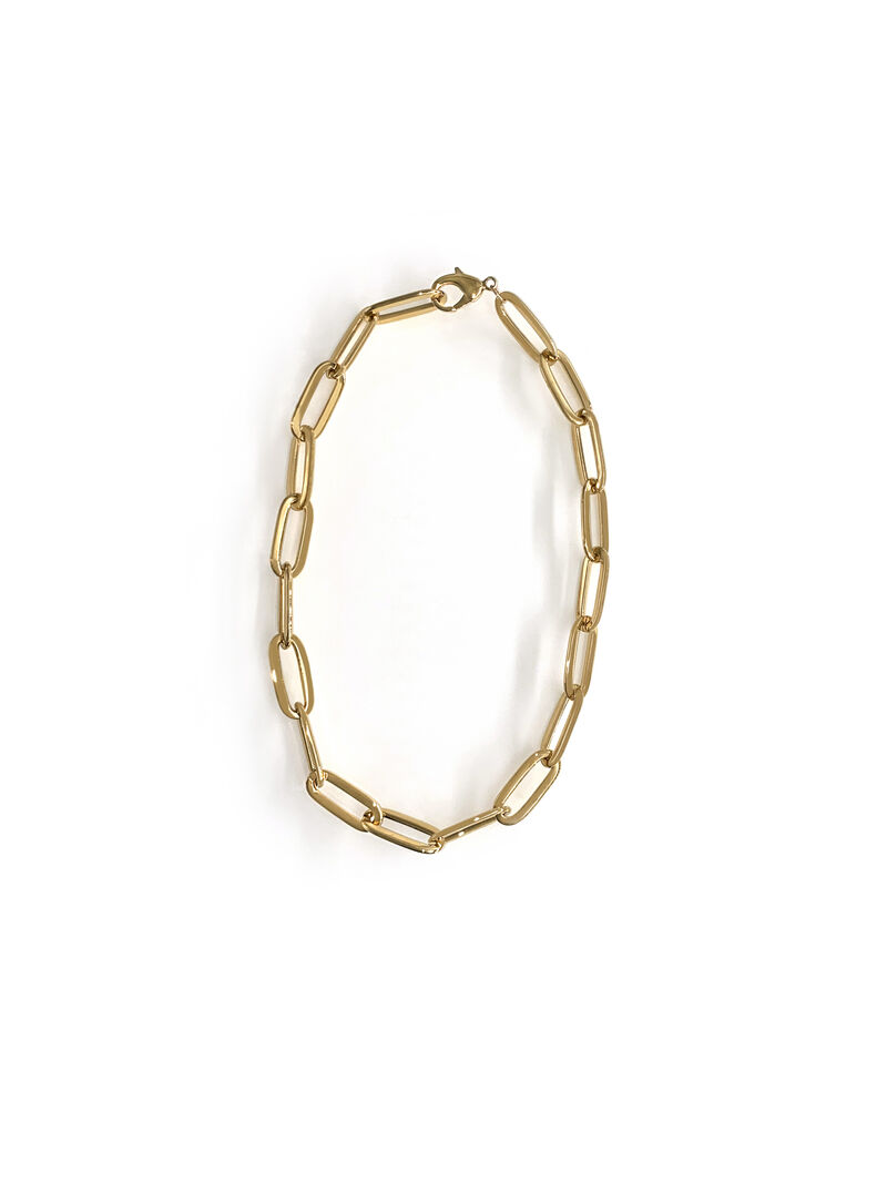 Woman Wears Paula Rosen - Paper Clip Jumbo Necklace image number 0
