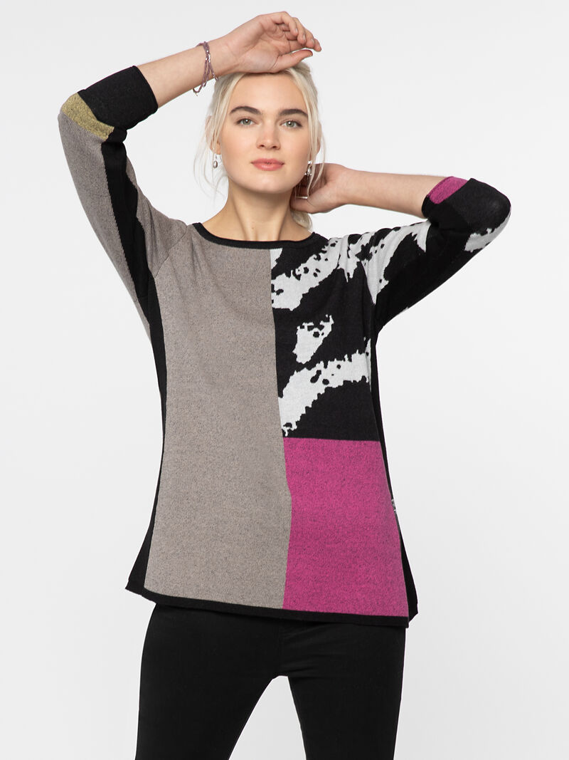 
                    BLOCK IT OFF SWEATER