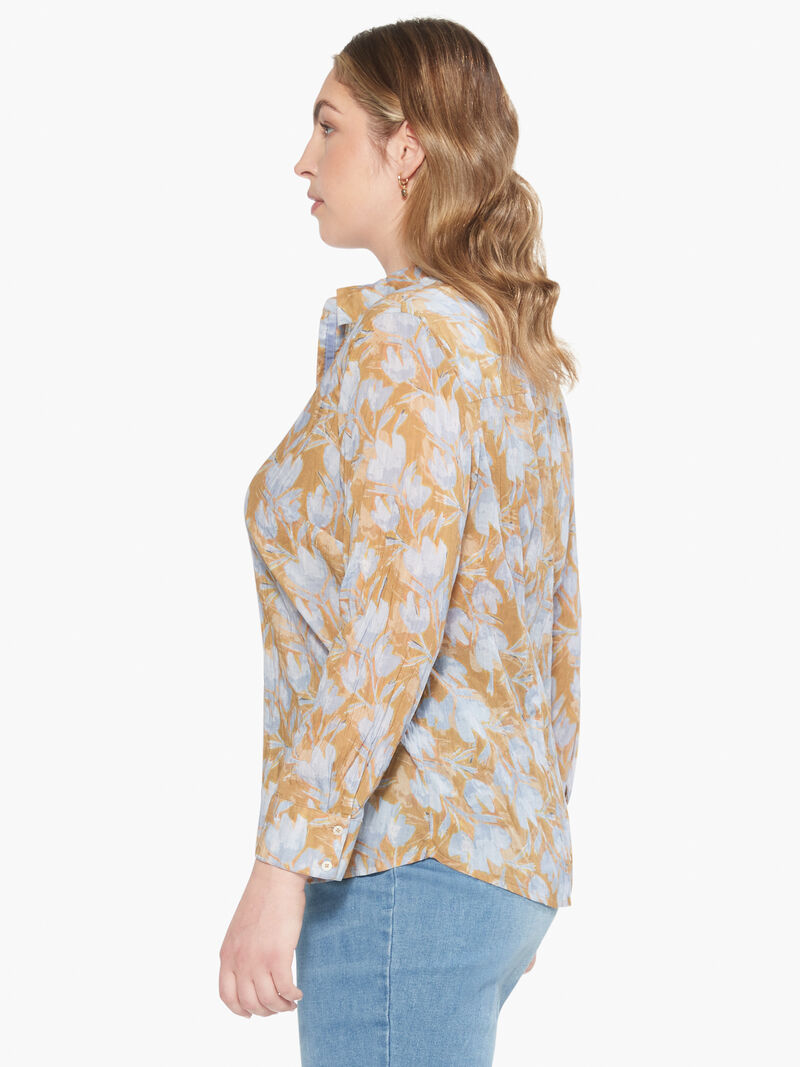 Woman Wears Midday Meadows Crinkle Shirt image number 2