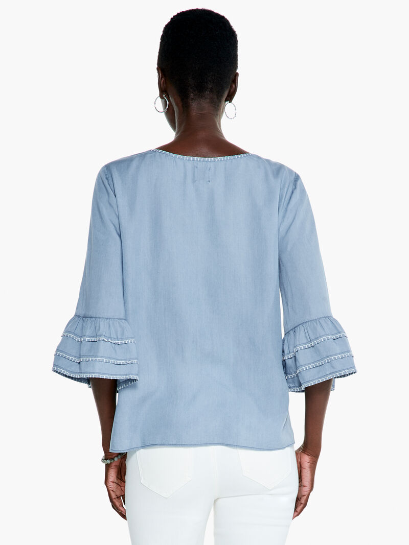 Woman Wears Denim Tangier Top image number 2