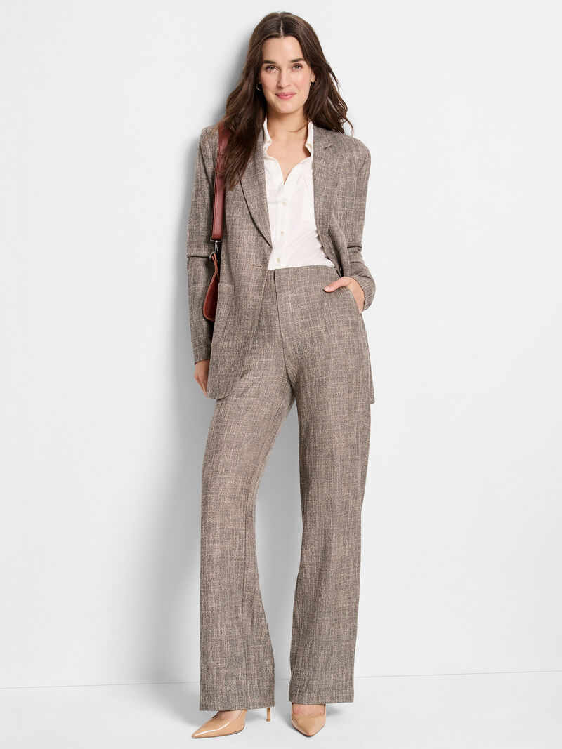 Woman Wears 30.5" Lenox Wide Leg Tweed Pant image number 1