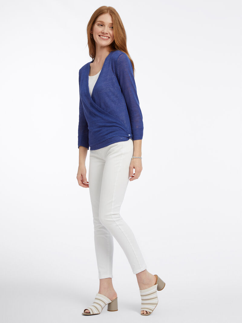 Woman Wears Lightweight 4-Way Cardigan image number 3