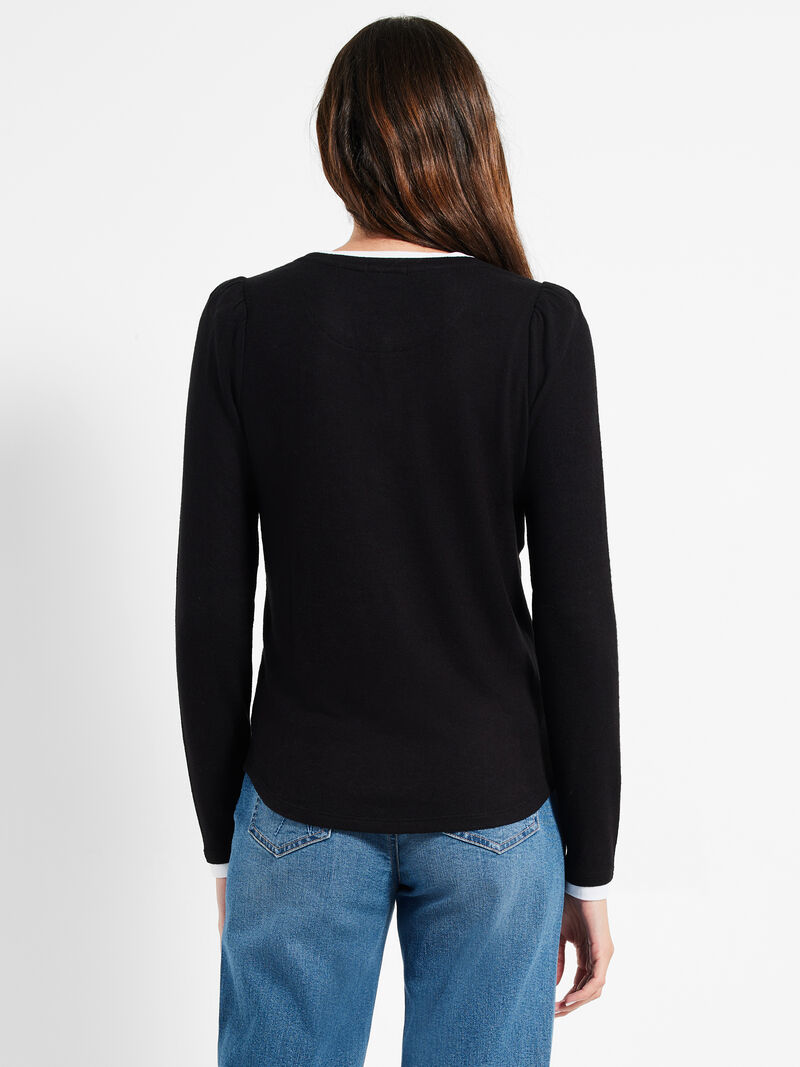Woman Wears NZT Sweet Dreams Puff Shoulder Layered Top image number 2