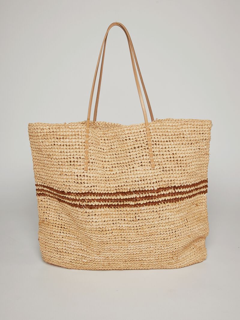Woman Wears Hat Attack - Luxe Stripe Tote image number 1