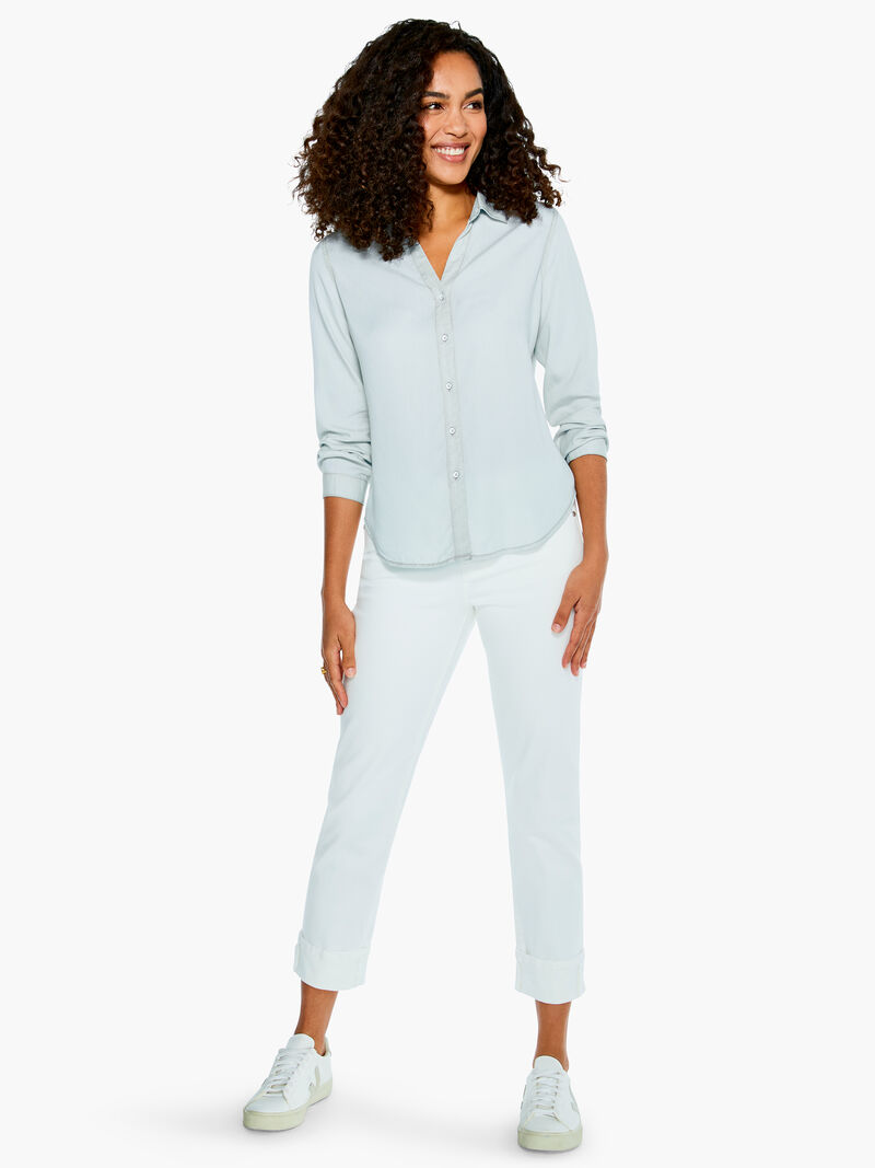 Woman Wears Must Have Denim Shirt image number 3