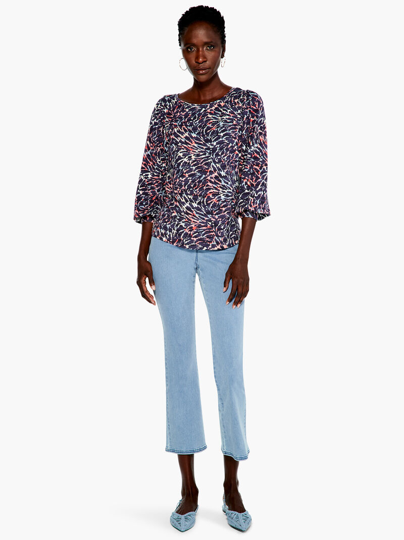 Woman Wears Glowing Sunset Top image number 4
