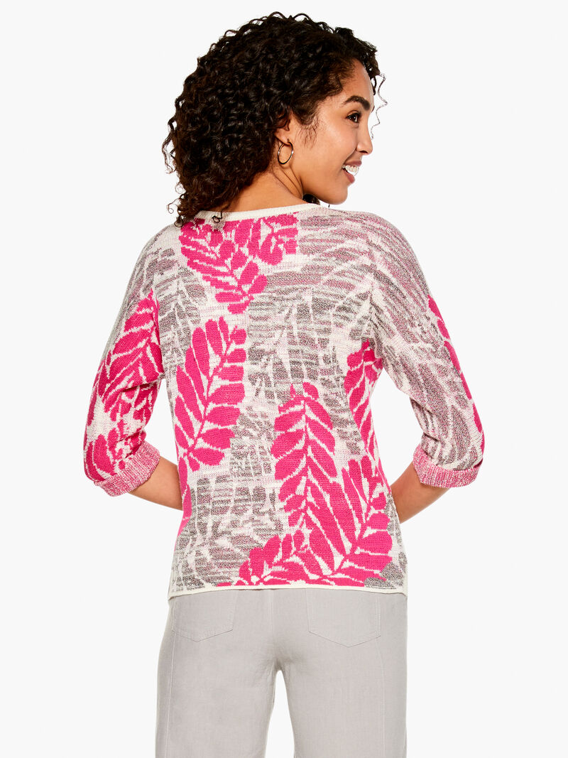 Woman Wears Sunset Stems Sweater image number 3
