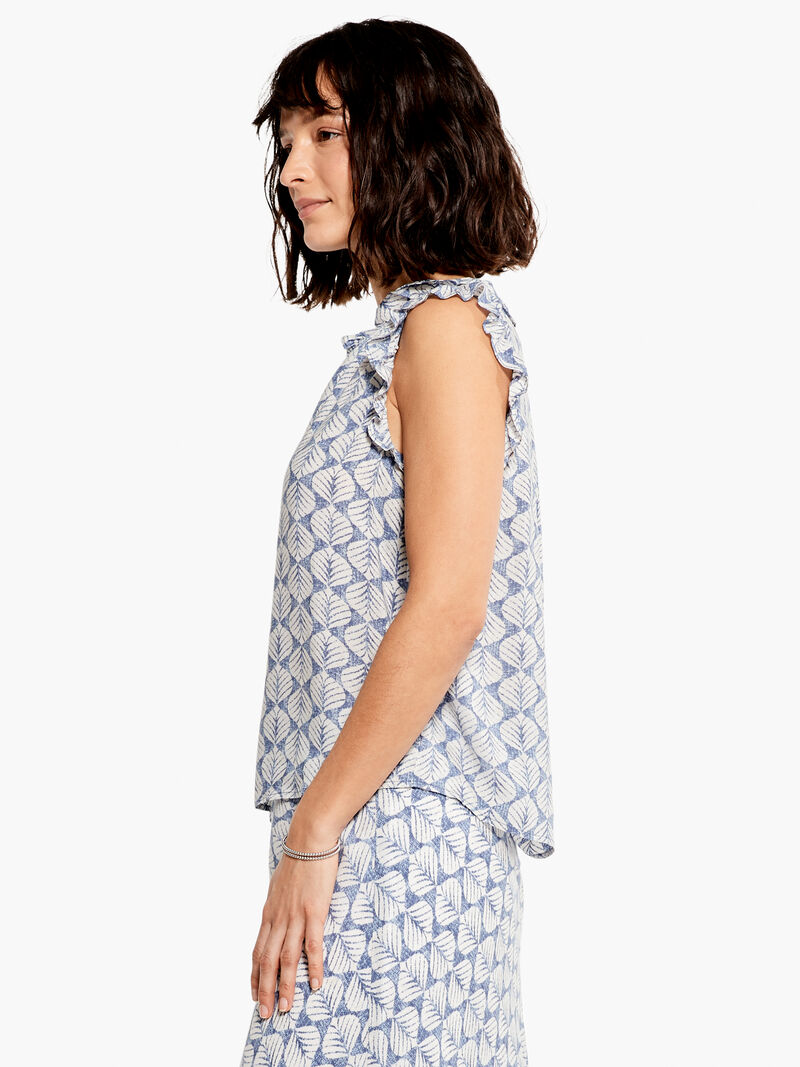 Woman Wears Lilipad Blues Tank image number 2