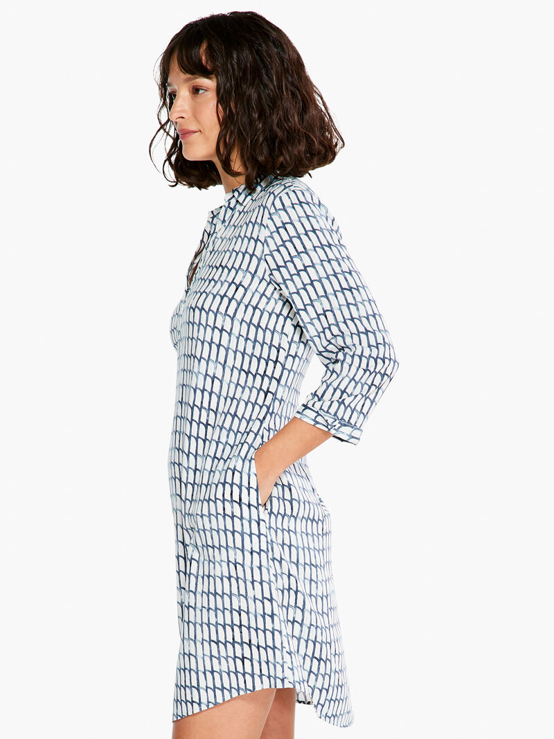 Woman Wears Lattice Live In Dress image number 1