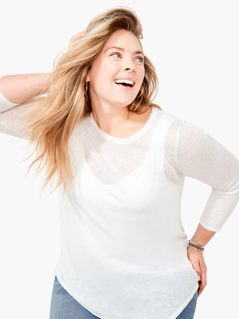 Woman Wears Featherweight Angle Sweater image number 0
