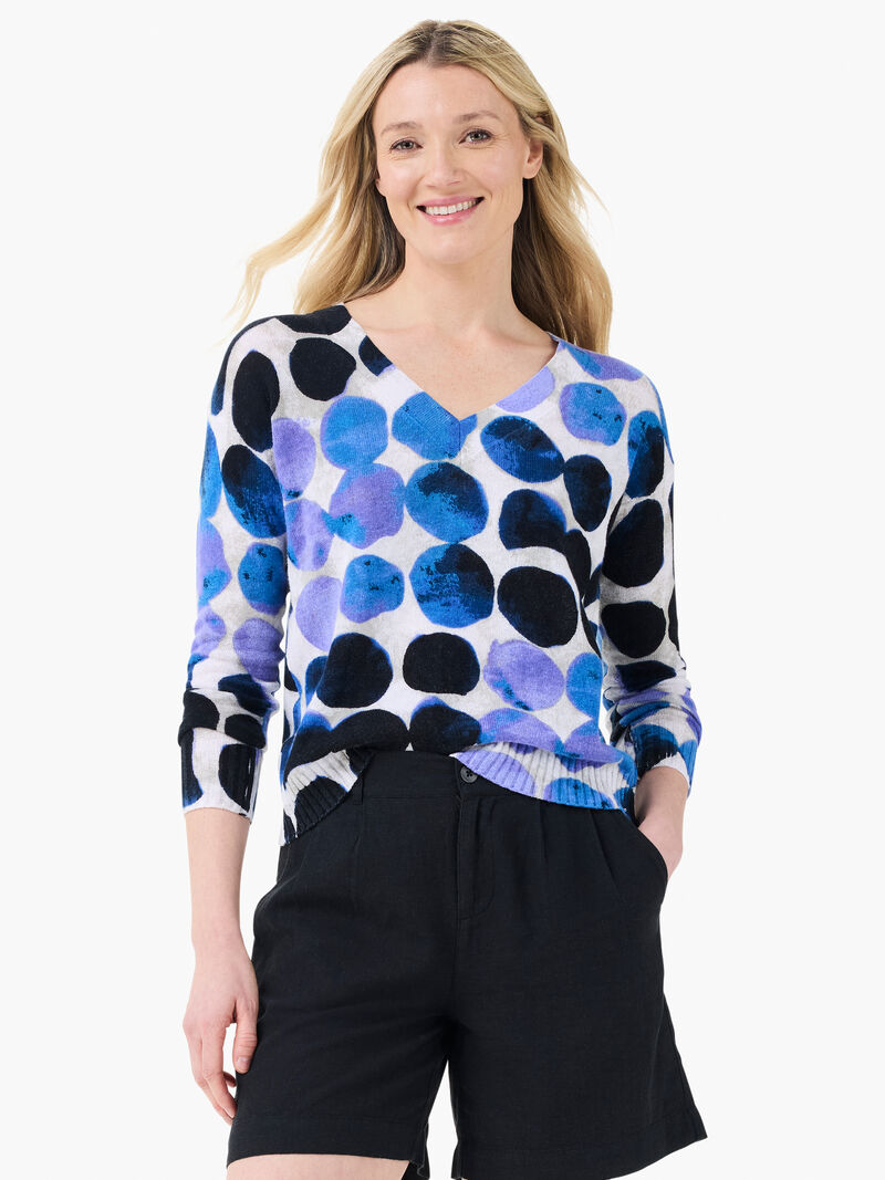 Woman Wears Midnight Dot Supersoft Sweater image number 0