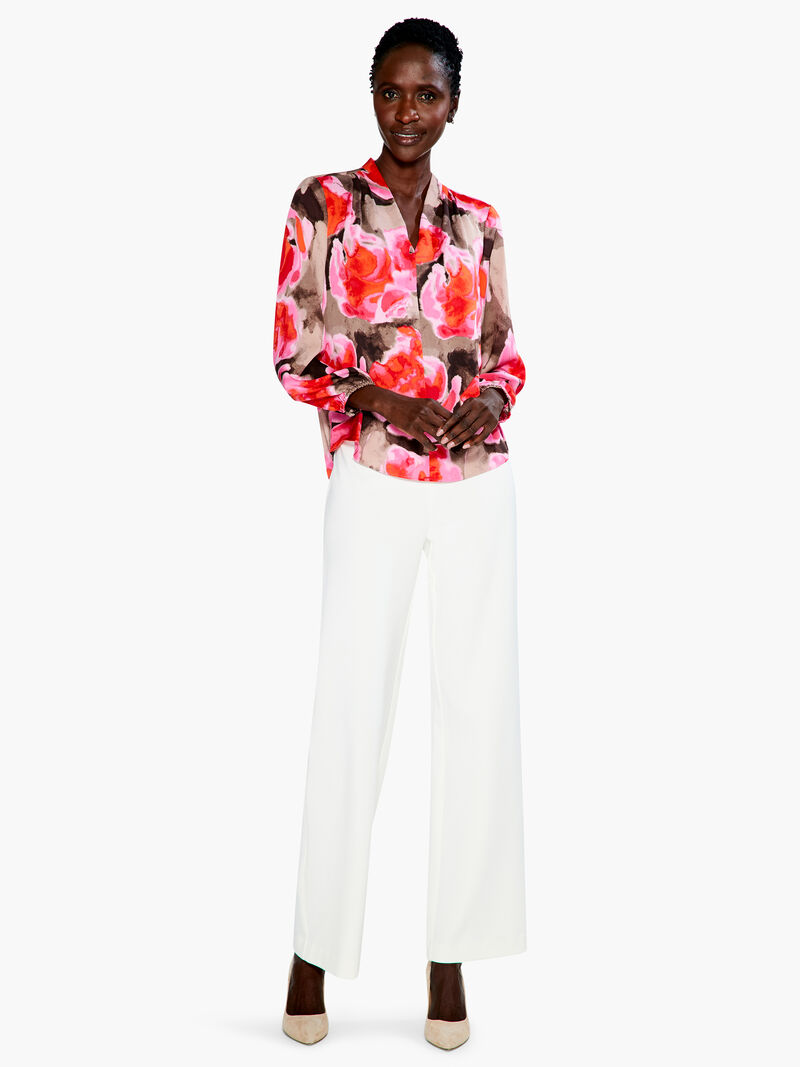 Woman Wears Rosy Outlook Top image number 3