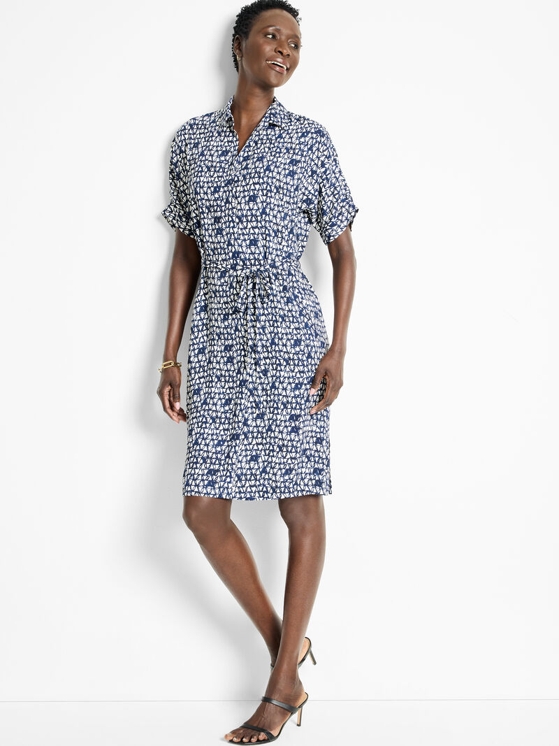 Etched Angles Belted Devon Dress
