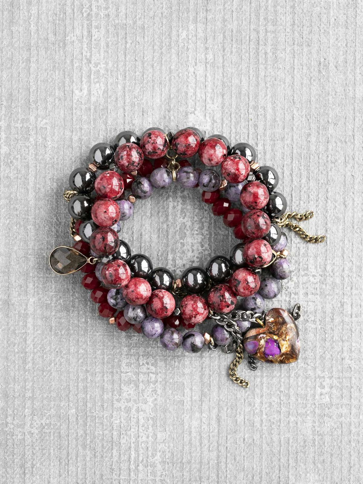Nakamol Ruby Beaded Bracelet