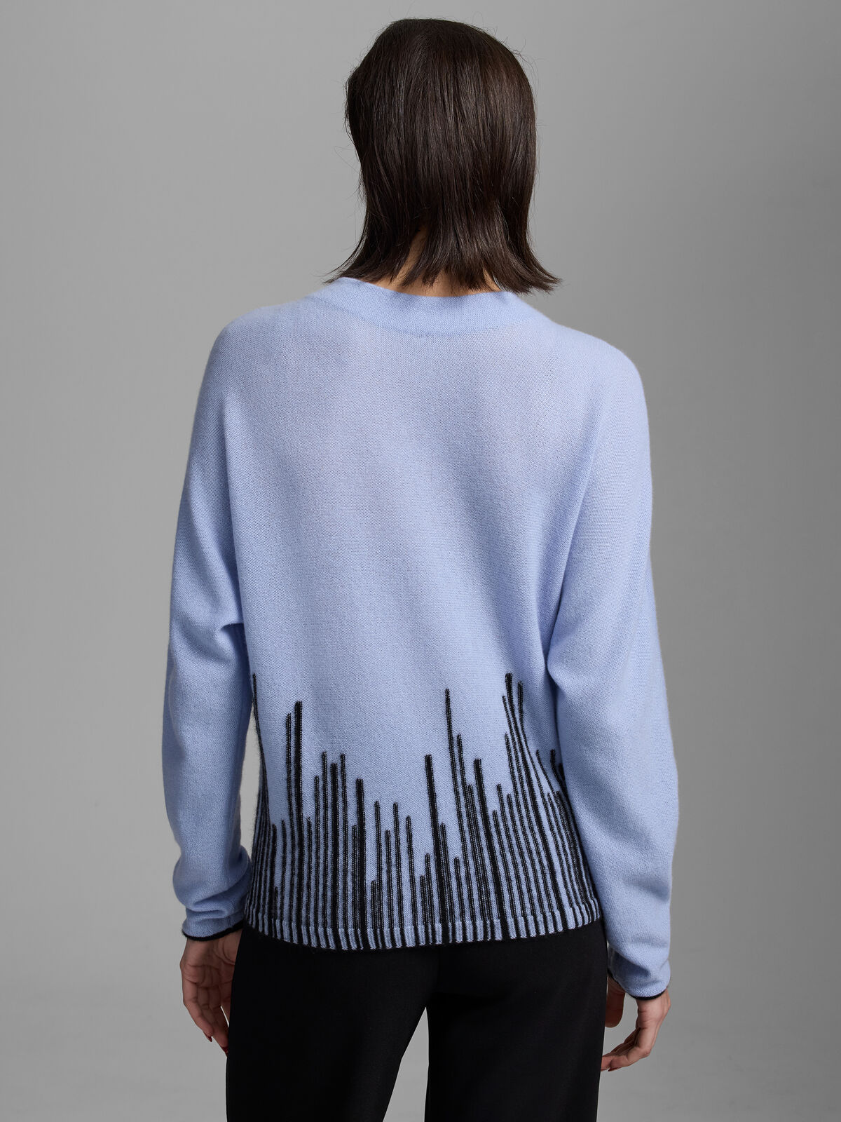 Luxe Cashmere Flame Stitch Sweater