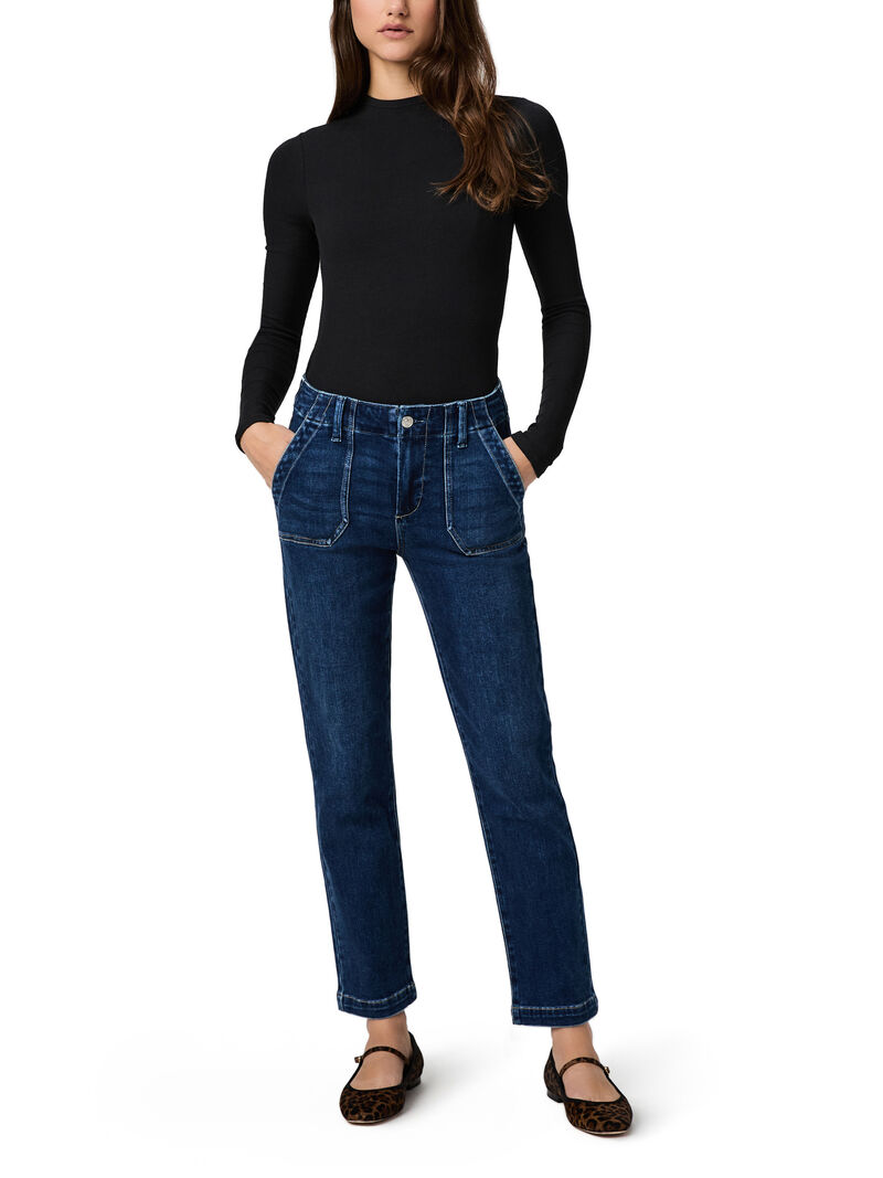 Woman Wears Paige - Mayslie Straight Ankle Jean image number 3