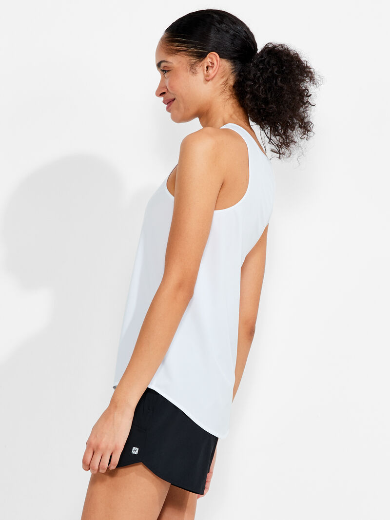 Woman Wears Tech Stretch Shirt Tail Tank image number 1