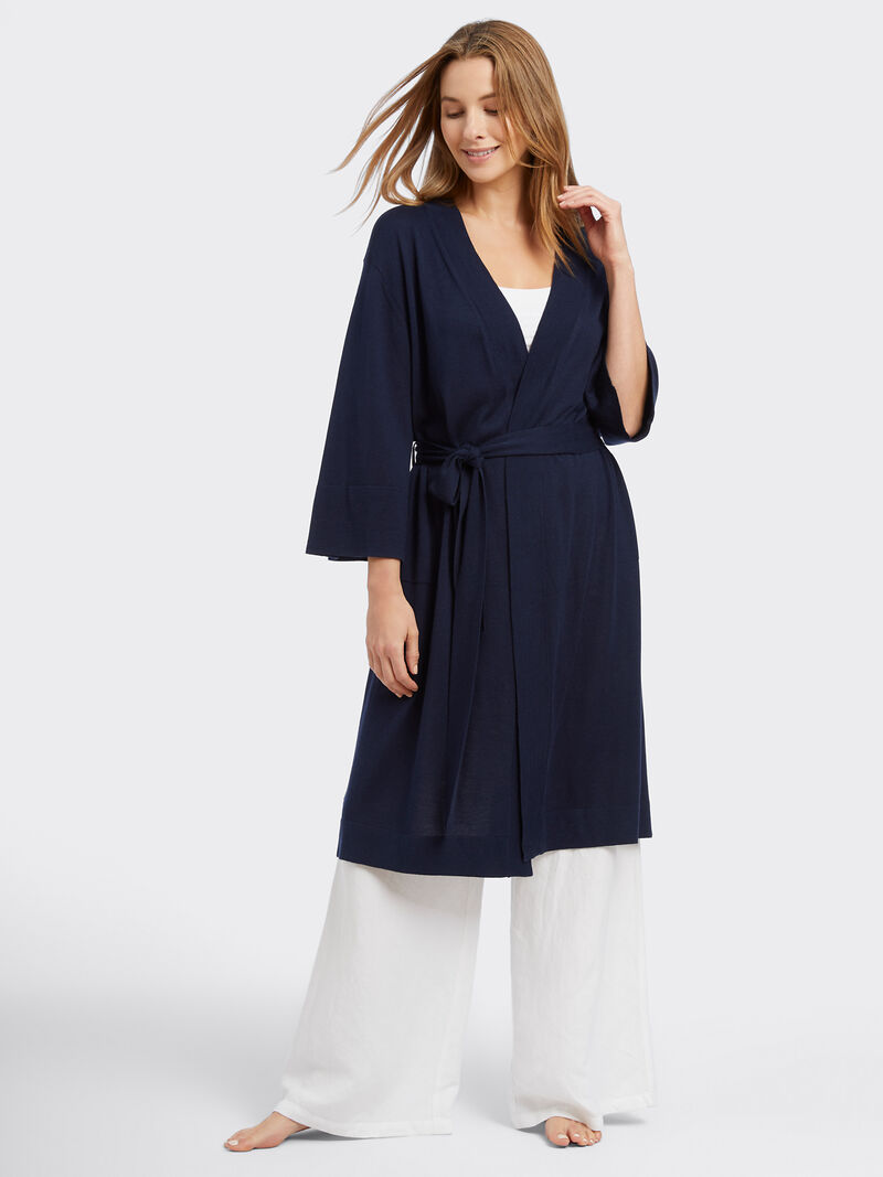 Woman Wears Naadam Cashmere Blend Robe image number 3