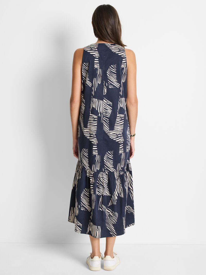 Woman Wears Zebra Stripe Cece Dress image number 3