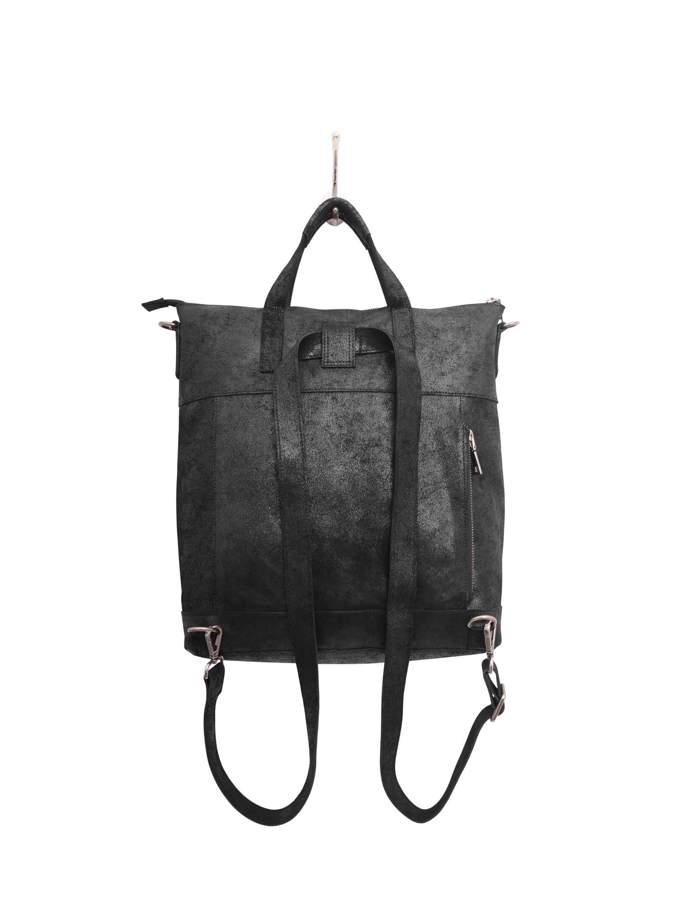 Latico black top leather tote
