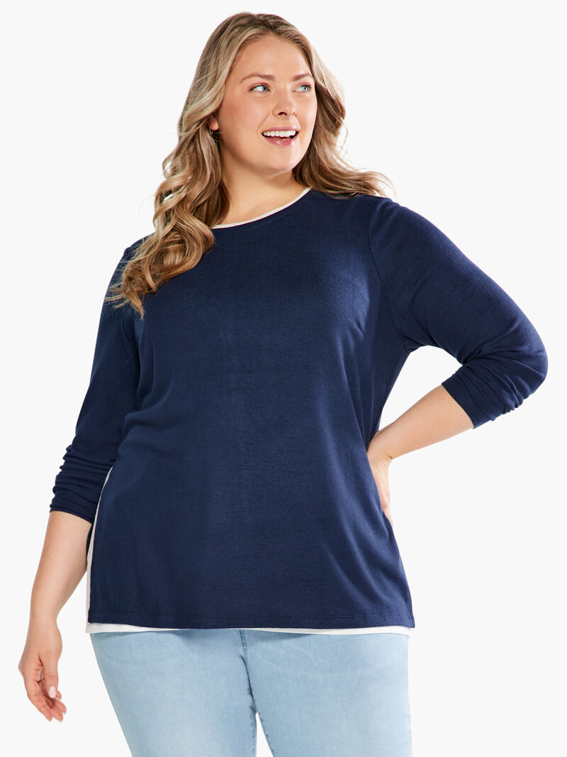 Woman Wears NZT Sweet Dreams Long Sleeve Double Layer Tee image number 0