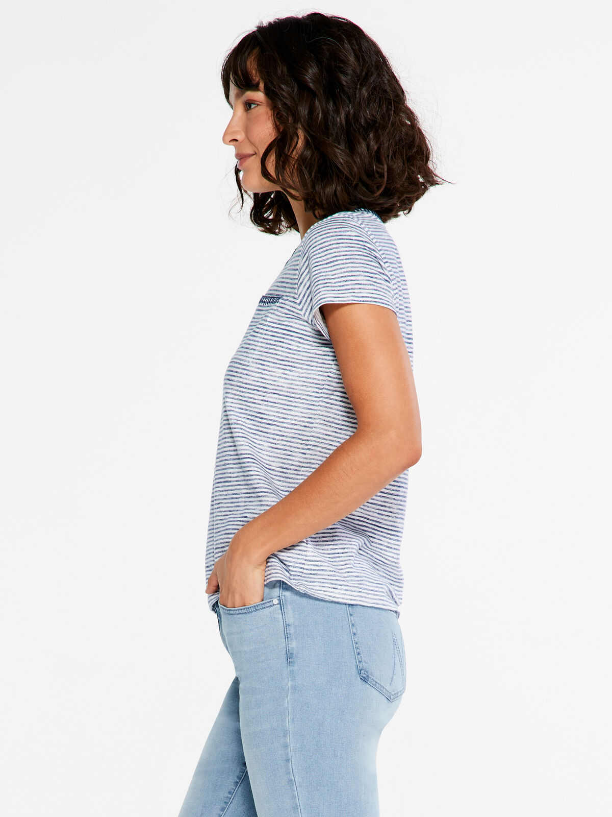 NZT Crew Neck Short Sleeve Stripe Tee