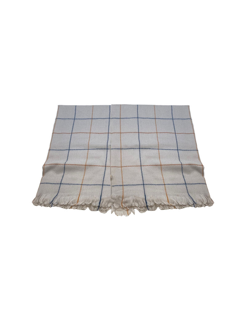 Woman Wears Hat Attack - Hudson Windowpane Scarf image number 0