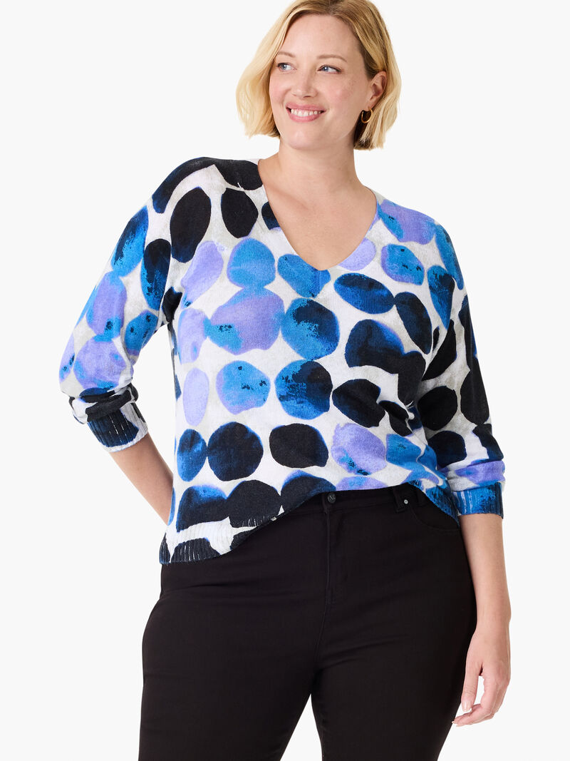Woman Wears Midnight Dot Supersoft Sweater image number 0